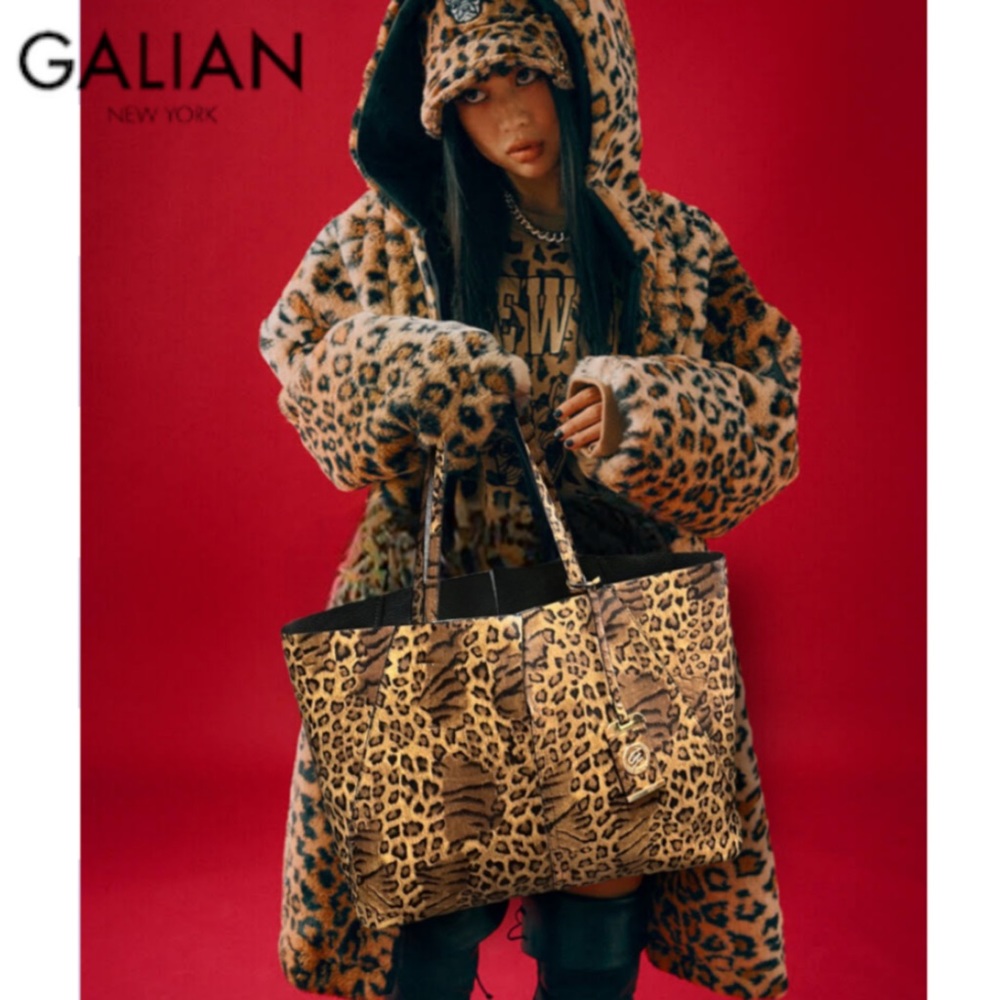 Galian New York Reversible Leopard Print Tote